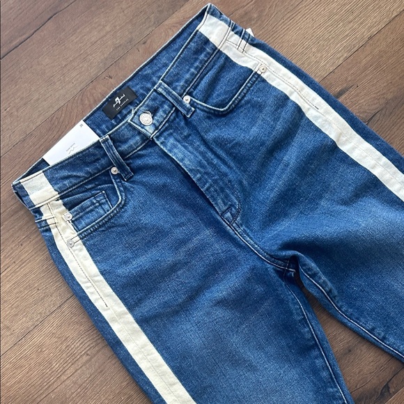 7 for all Mankind Blue and White Women's Jeans ! Size 26 - Picture 2 of 8